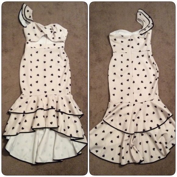 ASOS Dresses & Skirts - ASOS Heart Print Ruffle Dress- Valentine’s Day